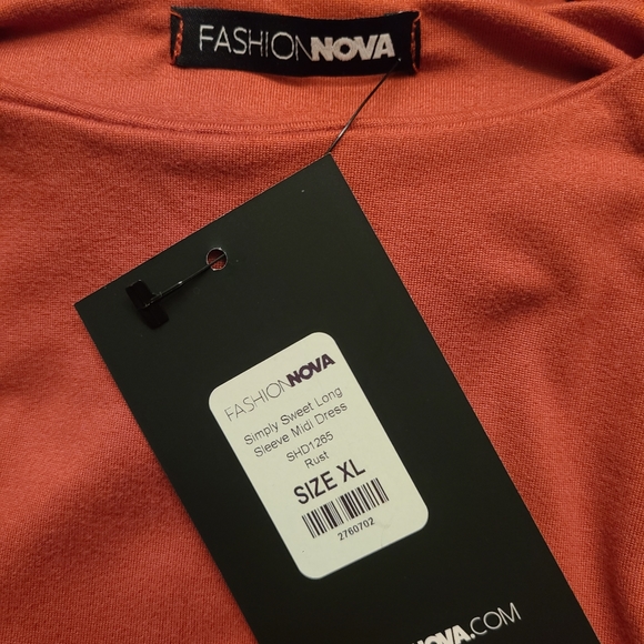 NWT Fashion Nova size XL Rust dress - Picture 6 of 7